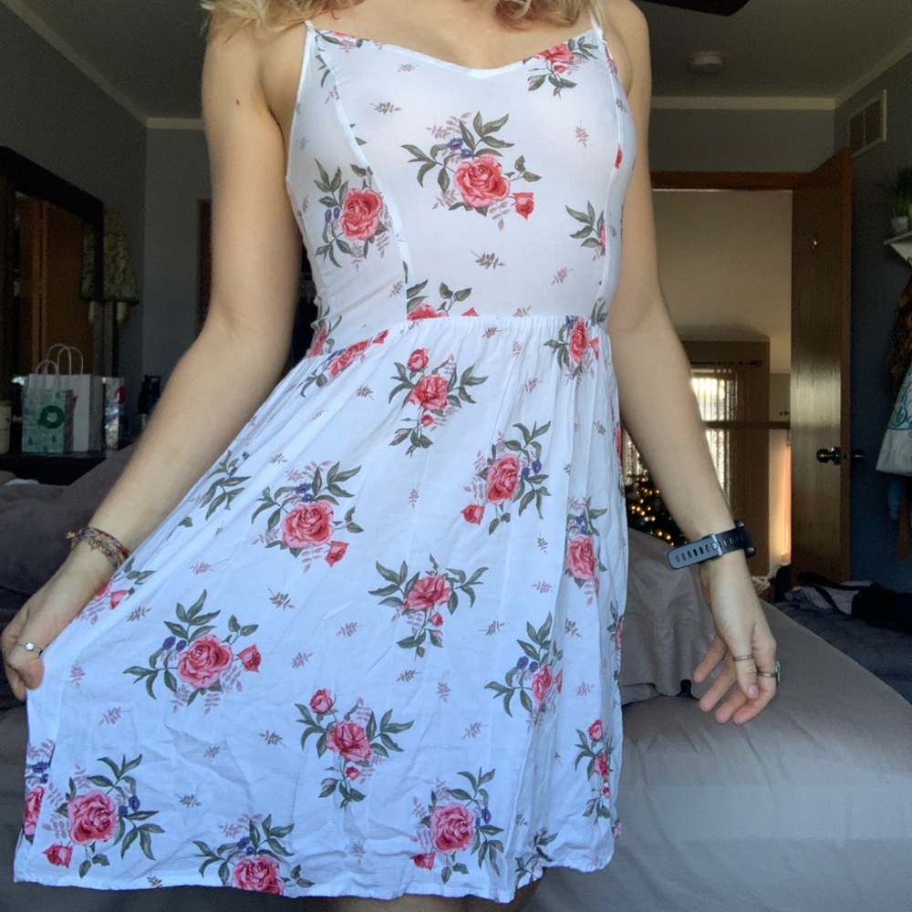 White Floral H&M Dress